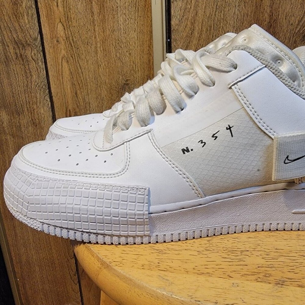Nike Air Force 1 Low Type 2 Triple CT2584-100 Men White Sneaker Shoes Size US 10 - Picture 2 of 10